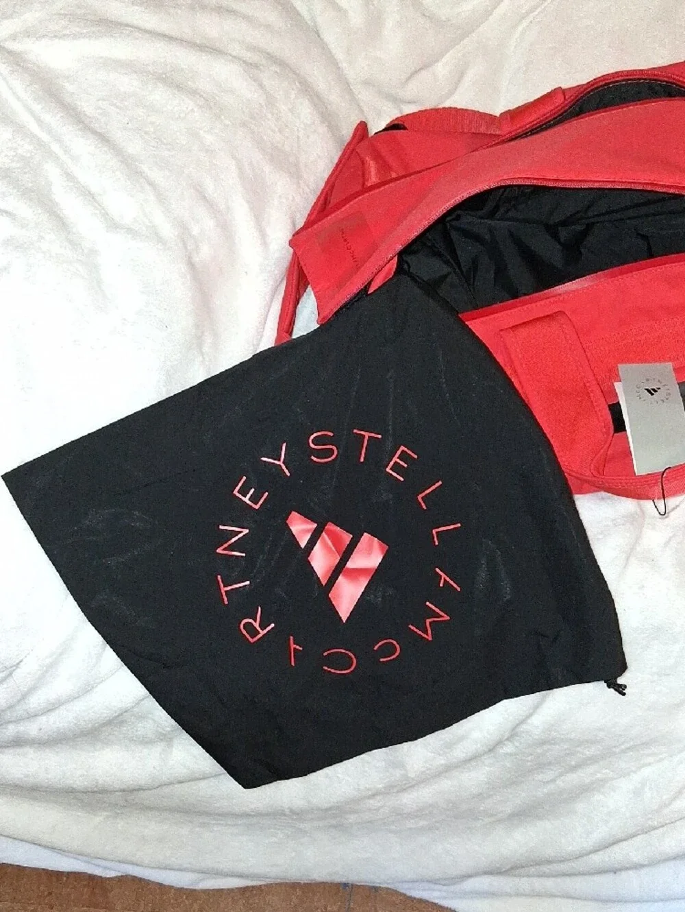 Adidas by Stella McCartney Coral-Red Duffel Bag